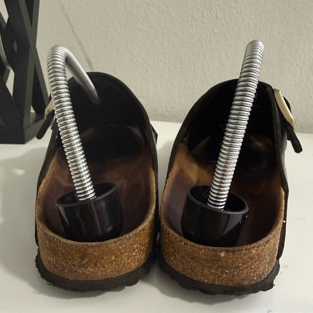 Birkenstock Women's Black Sandals with Gold Buckles - Picture 6 of 10